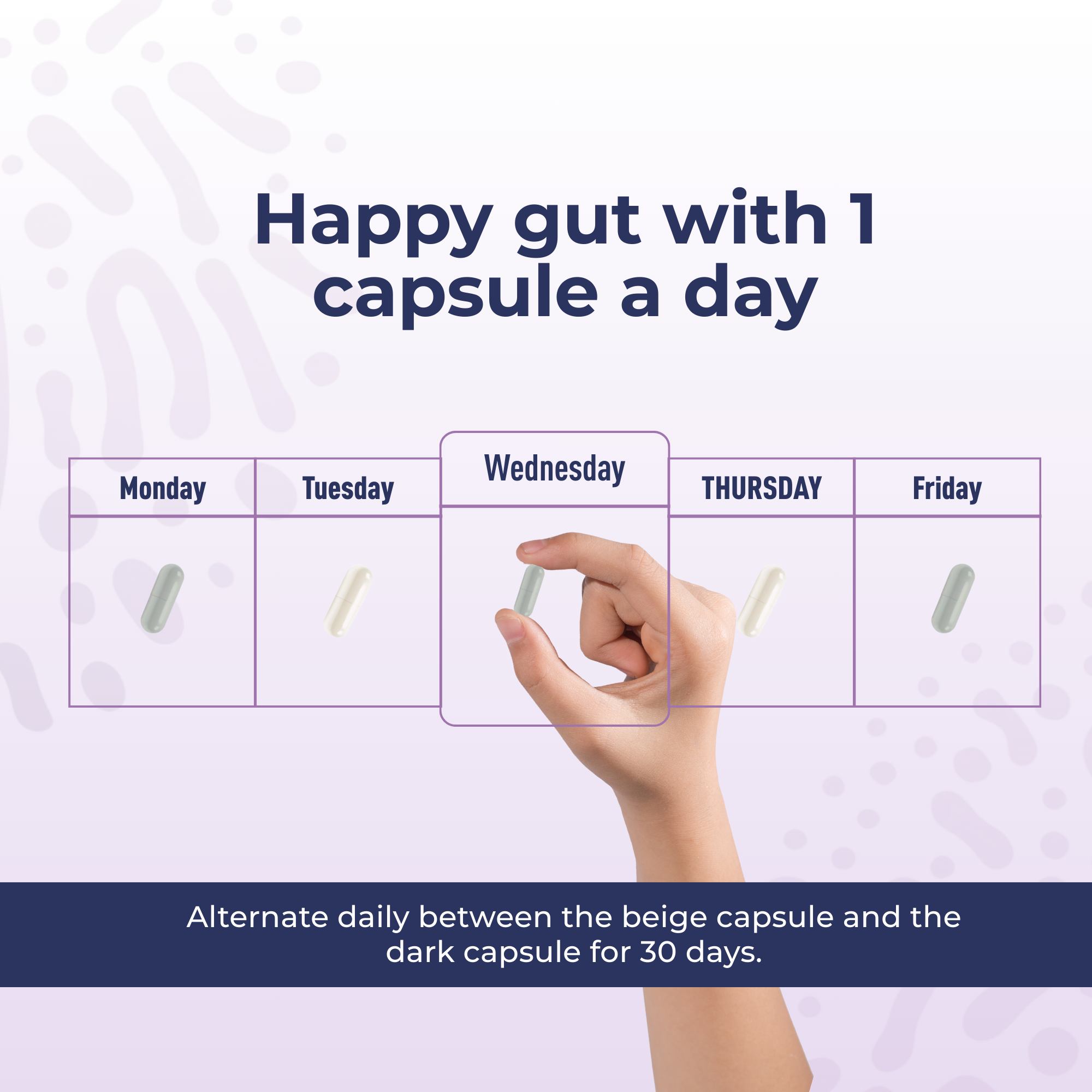darmbiomix support hand holding capsule for happy gut