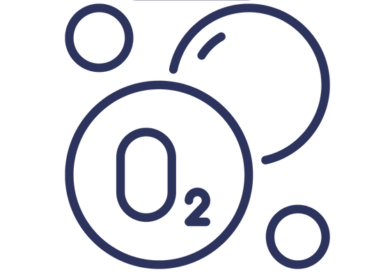 icon of oxygen molecule representing oxygen transport in Ferro Fatigue Redux